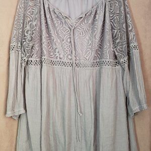 Grey Crepe Boutique tunic